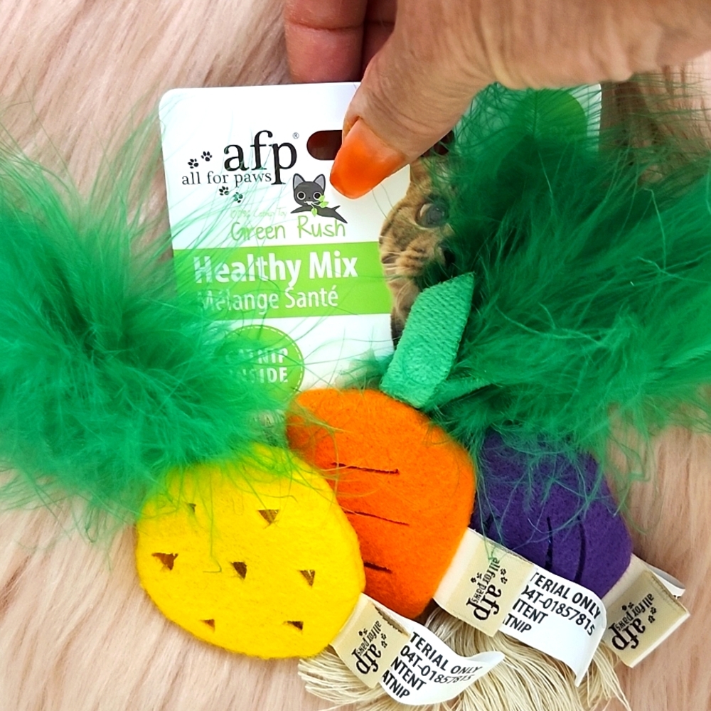 Brand New AFP GREEN RUSH HEALTHY MIX CATNIP Cat Toy-3CT - Picture 3 of 4